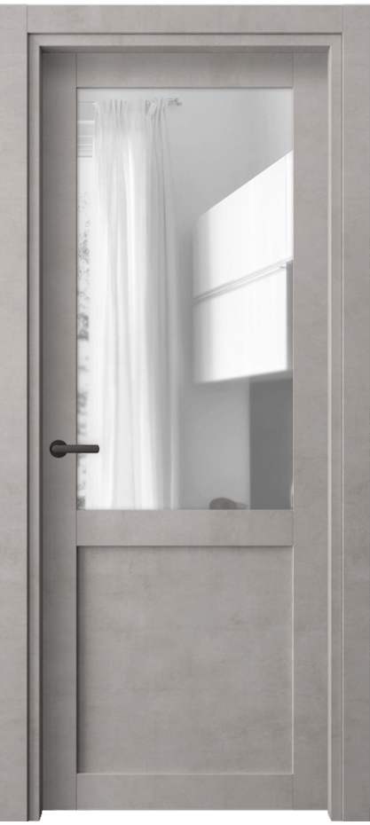 Межкомнатная дверь Нео 2122 Леон серебро Прозрачное стекло, триплекс Цена 41999 ₽ | Volhovec