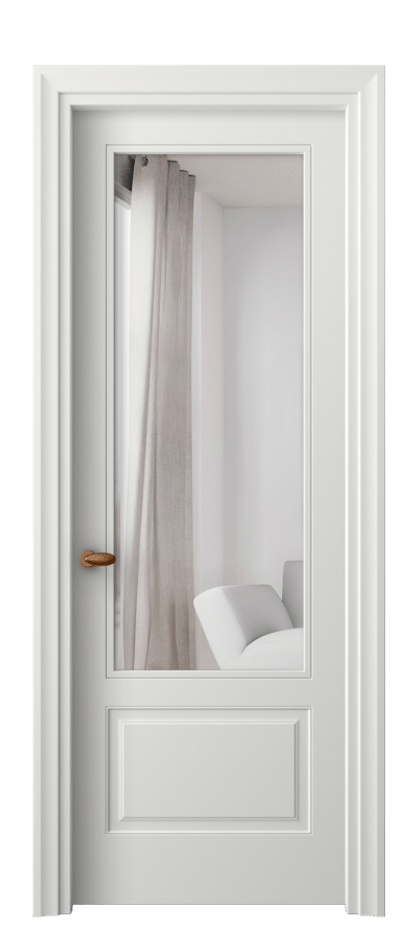 Межкомнатная дверь Эссе 8542 Матовый светло-серый Двустороннее зеркало, триплекс Цена 72299 ₽ | Volhovec