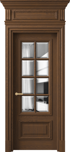Дверь межкомнатная 7316 ДКШ.М ДВ ЗЕР Ф. Цвет Дуб каштановый матовый. Материал Массив дуба матовый. Коллекция Антик. Картинка.