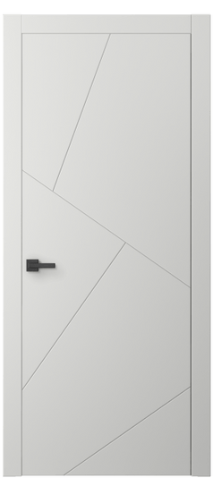 Дверь межкомнатная 8058 МССР. Цвет Матовый светло-серый. Материал Гладкая эмаль. Коллекция Линия. Картинка.