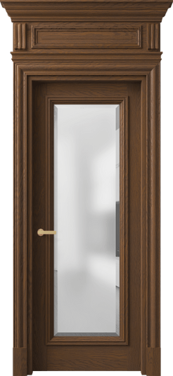 Дверь межкомнатная 7300 ДКШ.М САТ-Ф. Цвет Дуб каштановый матовый. Материал Массив дуба матовый. Коллекция Антик. Картинка.